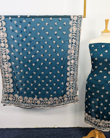 Fancy Chiffon with Handmade Gotta  All over Work