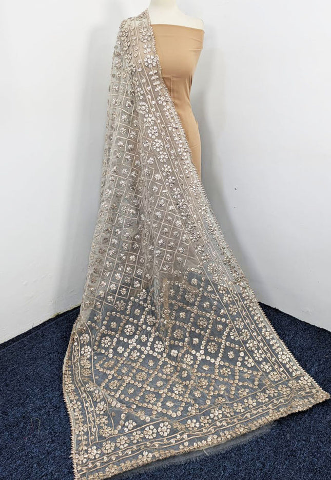 Handmade Full Jaal Gotta Work Organza Dupatta (Ready To Wear)