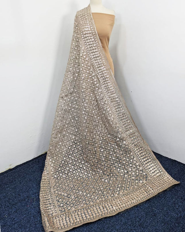 Organza with Handmade Full Jaal Gotta Work Dupatta