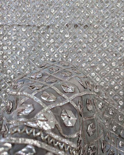 Organza with Handmade Full Jaal Gotta Work Dupatta