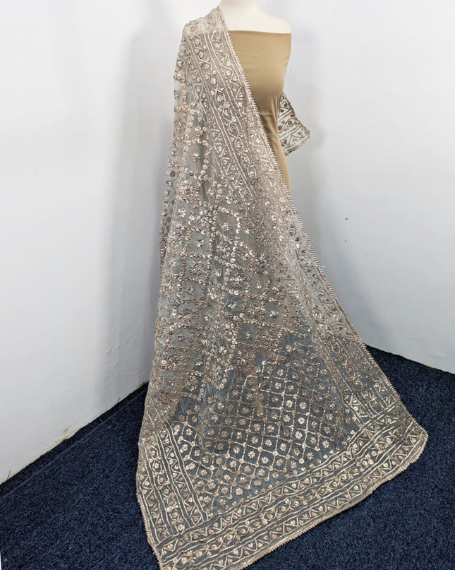 Fancy Handmade Full Jaal Gotta Work Organza Dupatta