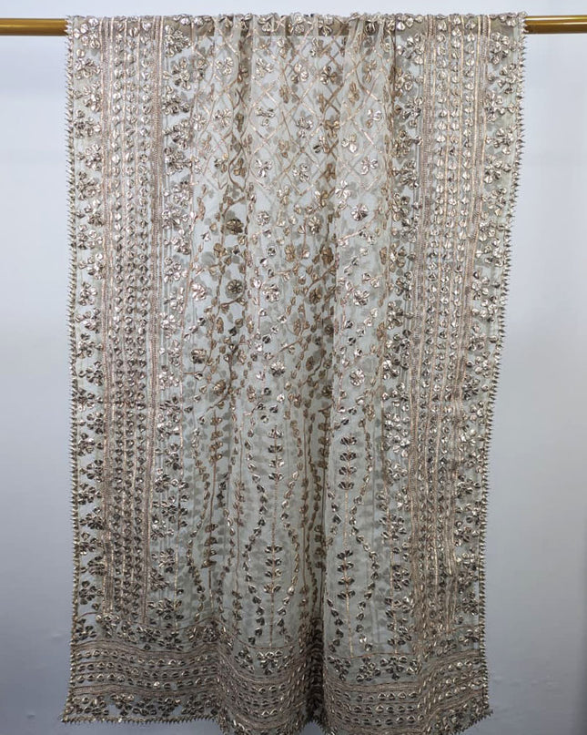 Handmade Full Jaal Gotta Work Organza Dupatta (Ready To Wear)