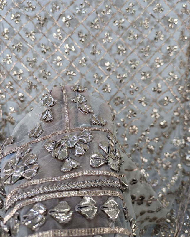 Handmade Full Jaal Gotta Work Organza Dupatta (Ready To Wear)