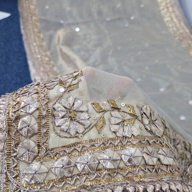 Fancy Masoori With Heavy Gotta + Mirror Work Dupatta