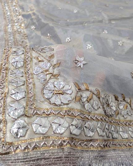 Fancy Masoori With Heavy Gotta + Mirror Work Dupatta