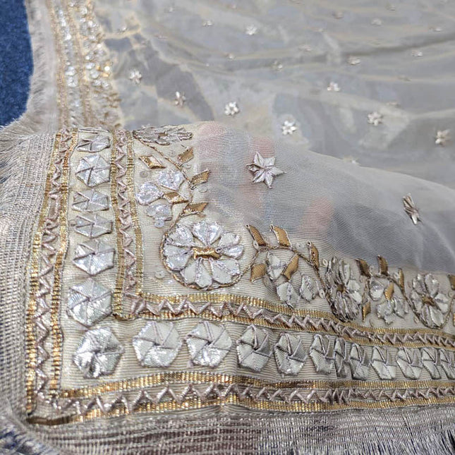 Fancy Masoori With Heavy Gotta + Mirror Work Dupatta