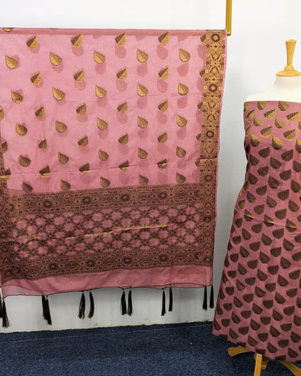 Indian Silk With Banarasi Work 2PC  Unstitched