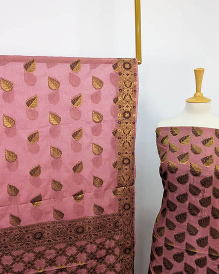 Indian Silk With Banarasi Work 2PC  Unstitched