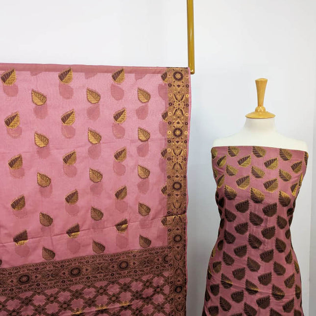 Indian Silk With Banarasi Work 2PC  Unstitched