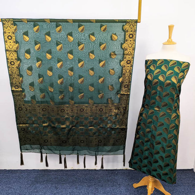 Indian Silk With Banarasi Work 2PC  Unstitched