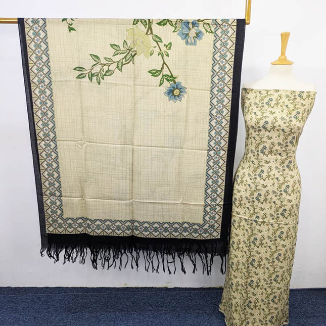 Fancy China Printed Marina With Wool Shawl 3PC Unstitched