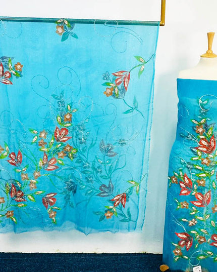 Organza With Oil Paint and Handmade Gotta Work 2PC