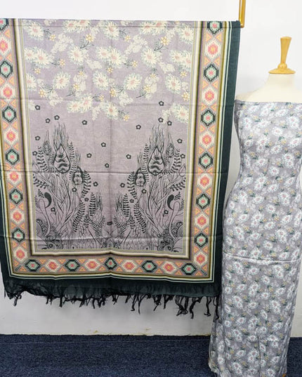 Fancy China Printed Marina With Wool Shawl 3PC Unstitched