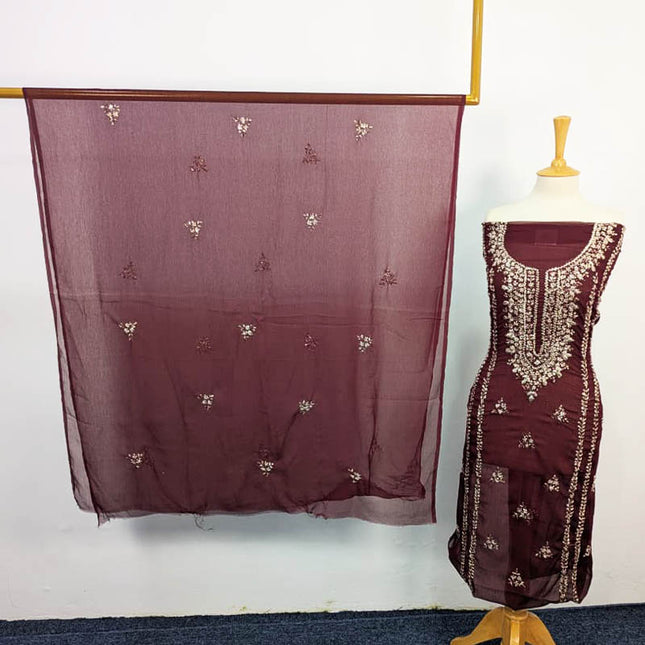 Handmade Chiffon With Gotta Work 2PC Unstitched