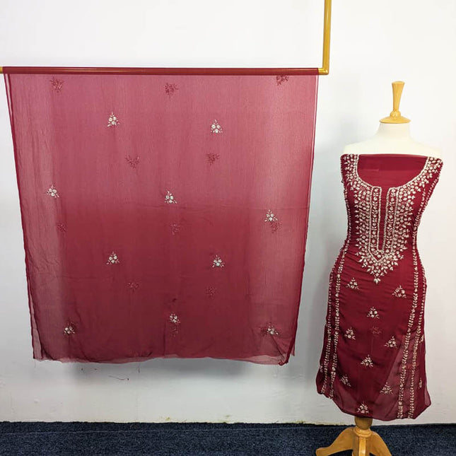 Handmade Chiffon With Gotta Work 2PC Unstitched