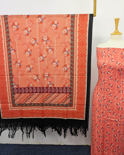 Fancy China Printed Marina With Wool Shawl 3PC Unstitched