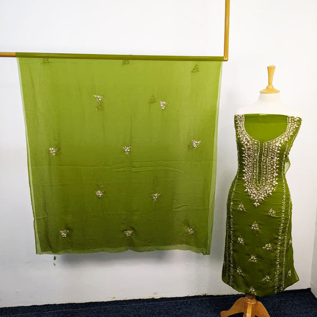 Handmade Chiffon With Gotta Work 2PC Unstitched