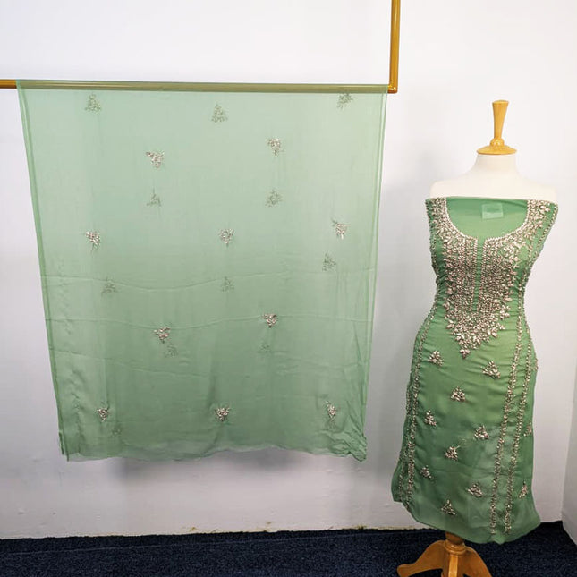 Handmade Chiffon With Gotta Work 2PC Unstitched