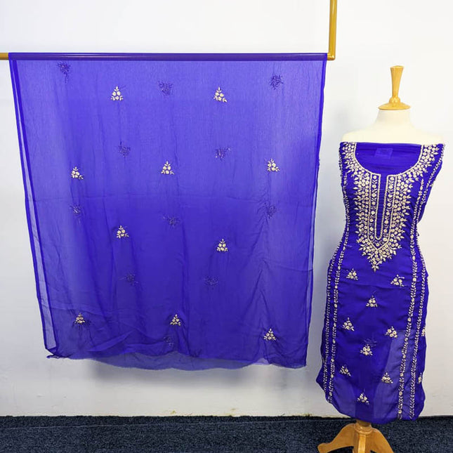 Handmade Chiffon With Gotta Work 2PC Unstitched