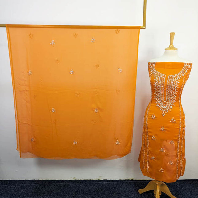 Handmade Chiffon With Gotta Work 2PC Unstitched