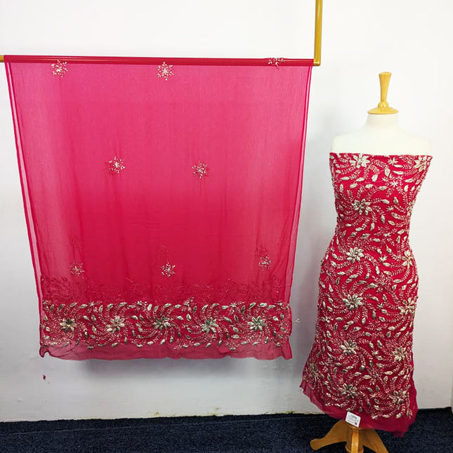 Handmade Full Jaal Gotta Work Chiffon 2PC Unstitched