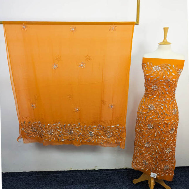 Handmade Full Jaal Gotta Work Chiffon 2PC Unstitched