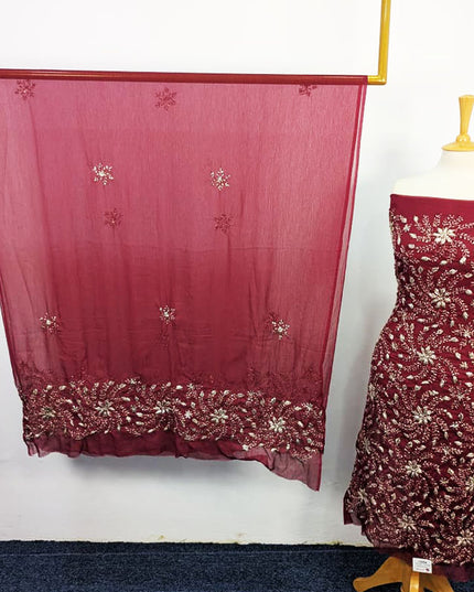 Handmade Full Jaal Gotta Work Chiffon 2PC Unstitched