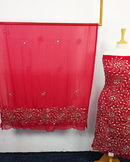 Handmade Full Jaal Gotta Work Chiffon 2PC Unstitched