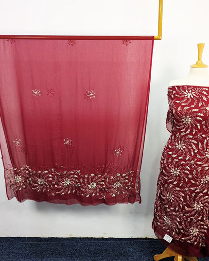 Handmade Full Jaal Gotta Work Chiffon 2PC Unstitched