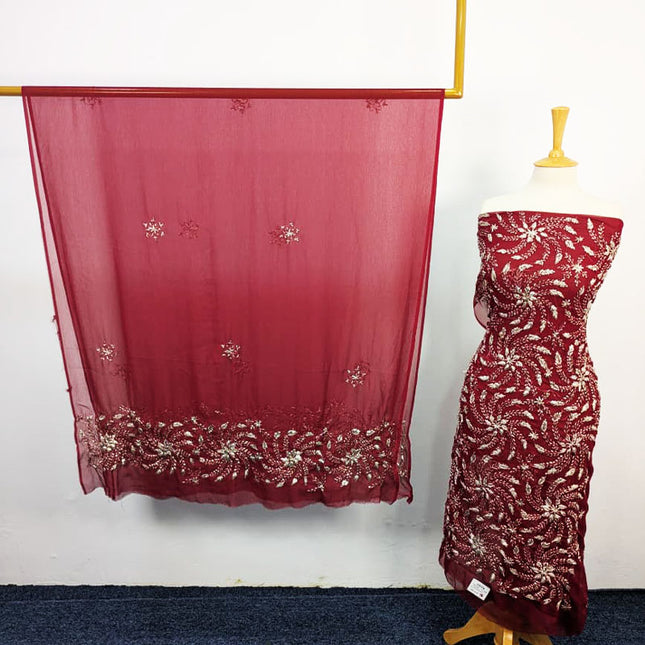 Handmade Full Jaal Gotta Work Chiffon 2PC Unstitched