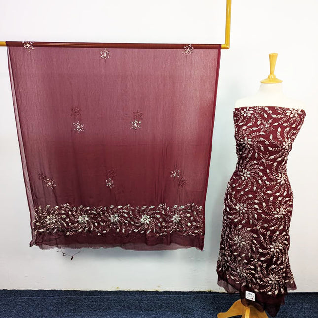 Handmade Full Jaal Gotta Work Chiffon 2PC Unstitched