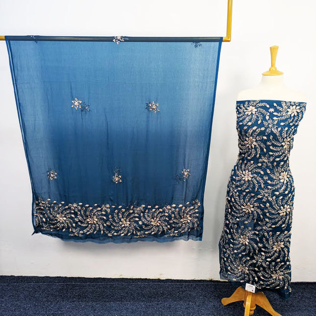 Handmade Full Jaal Gotta Work Chiffon 2PC Unstitched