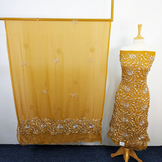 Handmade Full Jaal Gotta Work Chiffon 2PC Unstitched