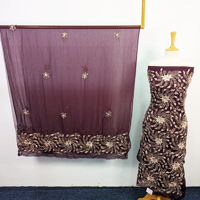 Handmade Full Jaal Gotta Work Chiffon 2PC Unstitched