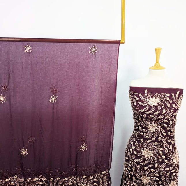 Handmade Full Jaal Gotta Work Chiffon 2PC Unstitched