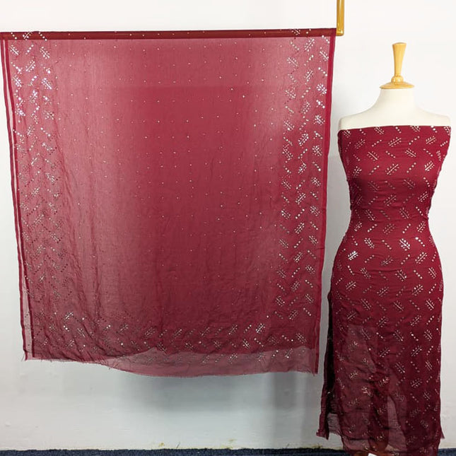 Chiffon With Mukesh Work 2PC Unstitched