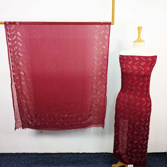 Chiffon With Mukesh Work 2PC Unstitched