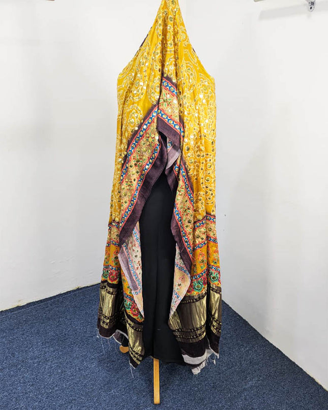 Gajji Silk Dupatta – Mukesh Work | Apka Libas