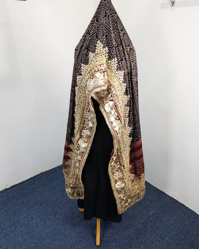 Pure Indian Gajji Silk Chunri And Gotta Work Dupatta