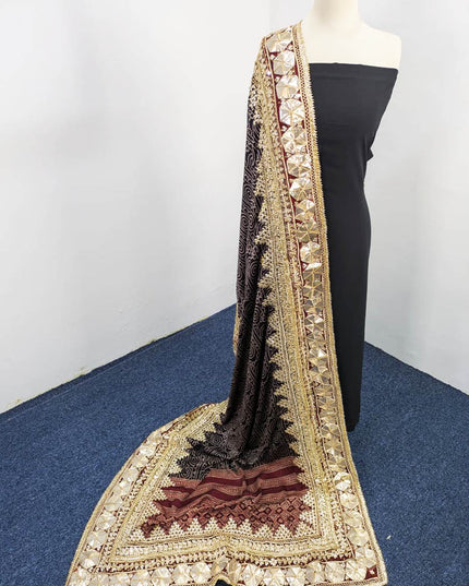 Gajji Silk Dupatta – Chunri Print & Gotta Work | Apka Libas