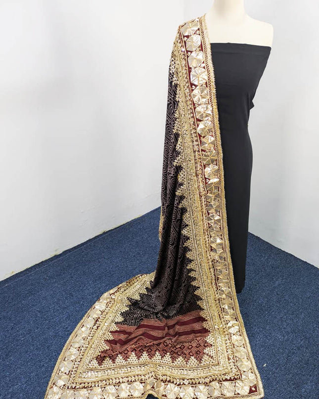 Gajji Silk Dupatta – Chunri Print & Gotta Work | Apka Libas