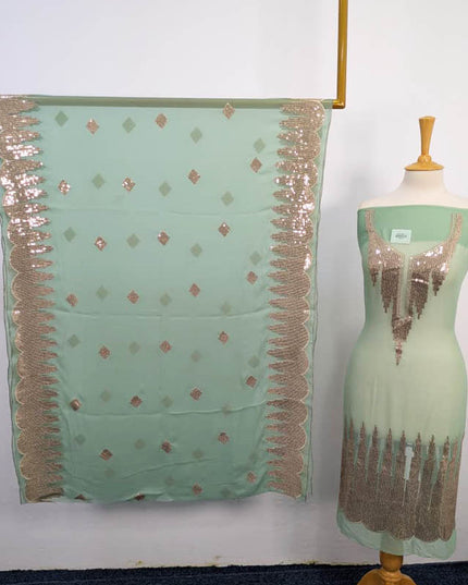 Embroidered Chiffon With Sitara Work 2Piece Unstitched