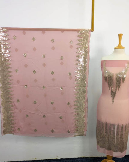 Embroidered Chiffon With Sitara Work 2Piece Unstitched