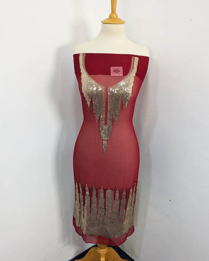Embroidered Chiffon With Sitara Work 2Piece Unstitched