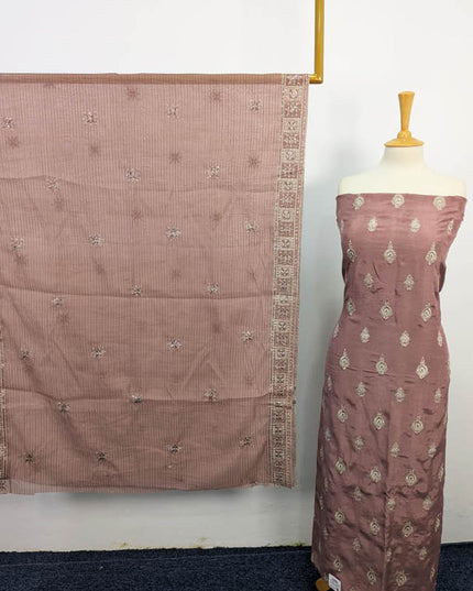 Raw Silk Dress 3PC – Cotton Net Dupatta | Apka Libas