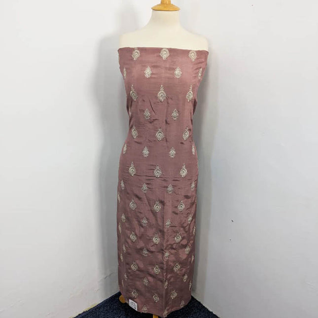 Embroidered Raw Silk With Cotton Net Dupatta 3PC