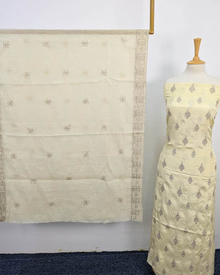 Embroidered Raw Silk With Cotton Net Dupatta 3PC