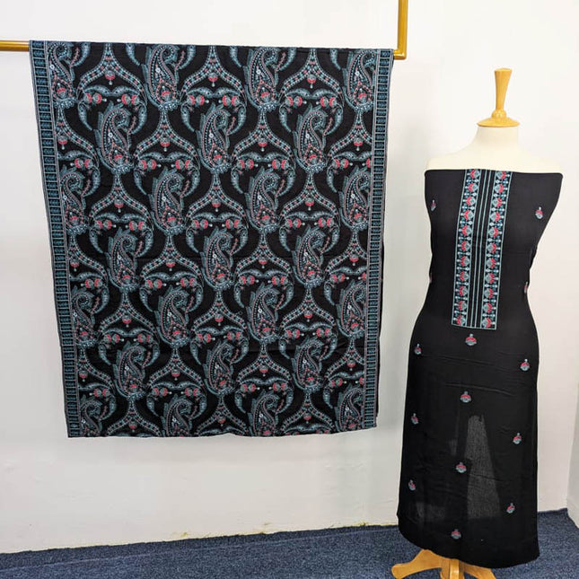 Embroidered Karandi 3PC Unstitched - Bareeze