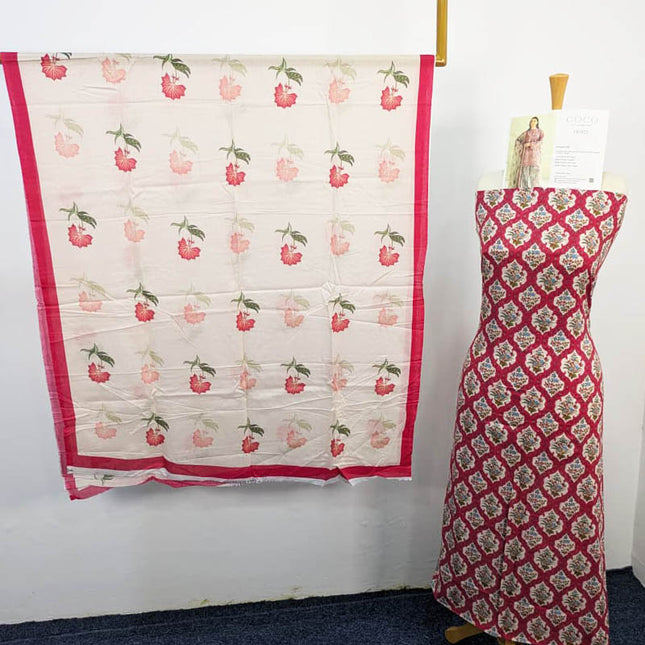 Fancy Digital Printed Lawn With Farshi Shalwar 3Pc