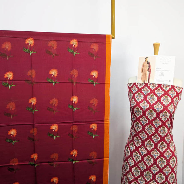Fancy Digital Printed Lawn With Farshi Shalwar 3Pc